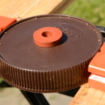 Lid with airlock grommet in place to make your own fermenter