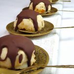 Chocolate coated hokey pokey ice cream