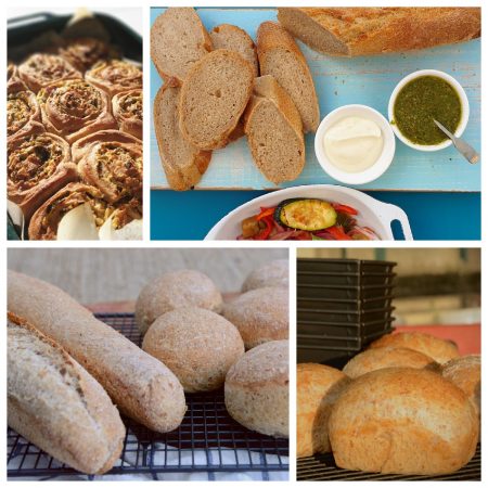 Collage of easy everyday bread varieties